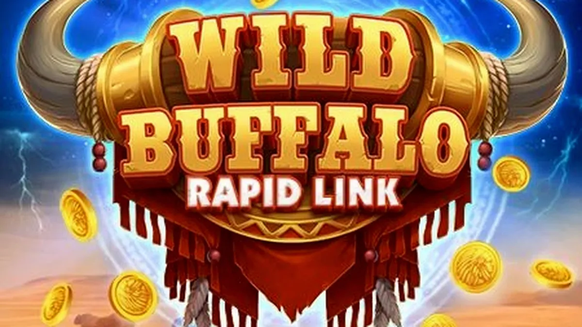 Pemandangan padang rumput liar dengan simbol kerbau dalam permainan Wild Buffalo: Rapid Link